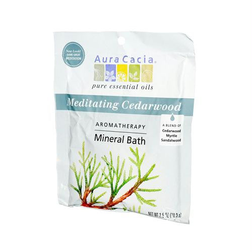 Aura Cacia Aromatherapy Mineral Bath Meditation - 2.5 oz - Case of 6