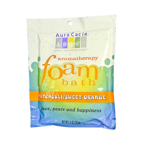 Aura Cacia Foam Bath Peaceful Patchouli and Sweet Orange - 2.5 oz - Case of 6