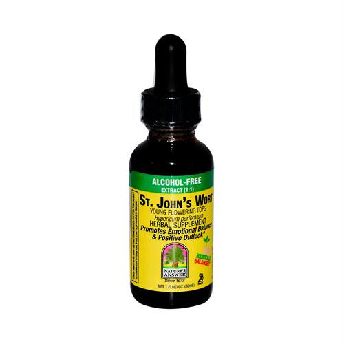 Natures Answer St Johns Wort Young Flowering Tops Alcohol Free - 1 fl oz