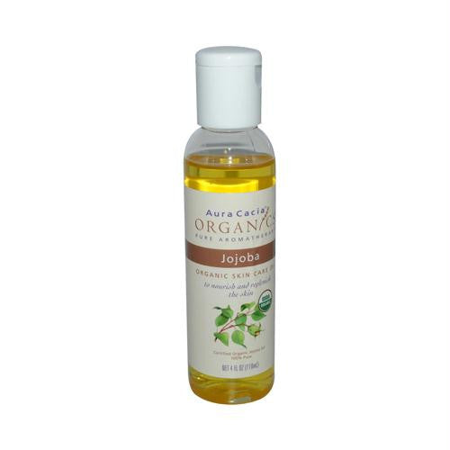 Aura Cacia Organic Aromatherapy Jojoba Oil - 4 fl oz