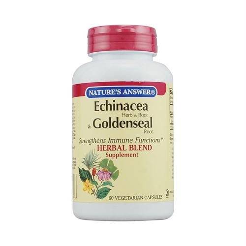 Natures Answer Echinacea and Goldenseal Root - 60 Vegetarian Capsules