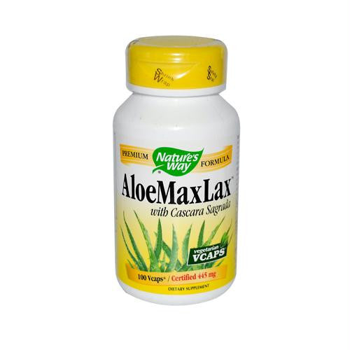 Natures Way AloeMaxLax with Cascara Sagrada - 100 Vegetarian Capsules