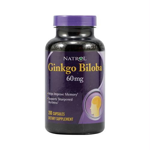 Natrol Ginkgo Biloba - 60 mg - 200 Capsules