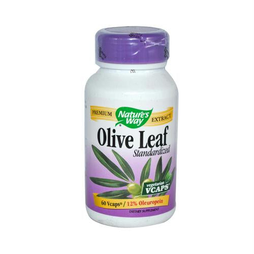 Natures Way Olive Leaf Standardized 12% Oleuropein - 60 Vegetarian Capsules