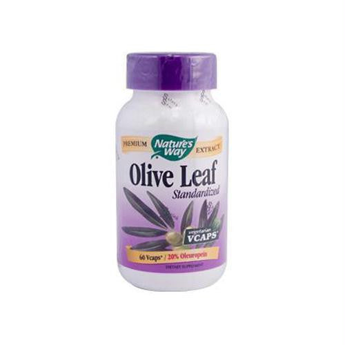 Natures Way Olive Leaf Standardized 20% Oleuropein - 60 Vegetarian Capsules