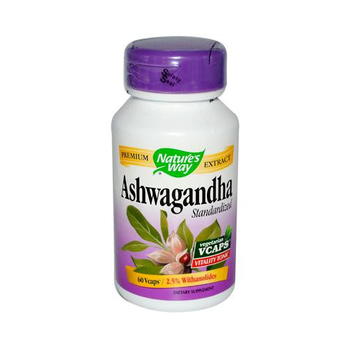 Natures Way Ashwagandha Standardized - 60 Vegetarian Capsules