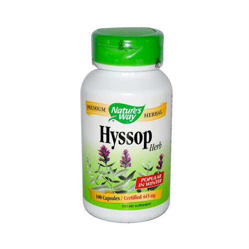 Natures Way Hyssop Herb - 100 Caps