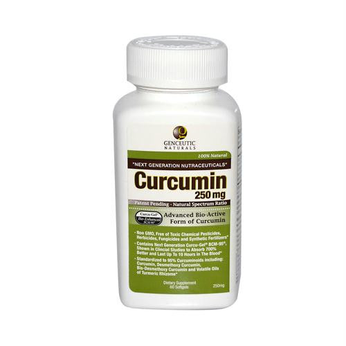 Genceutic Naturals Curcumin - 250 mg - 60 Softgels