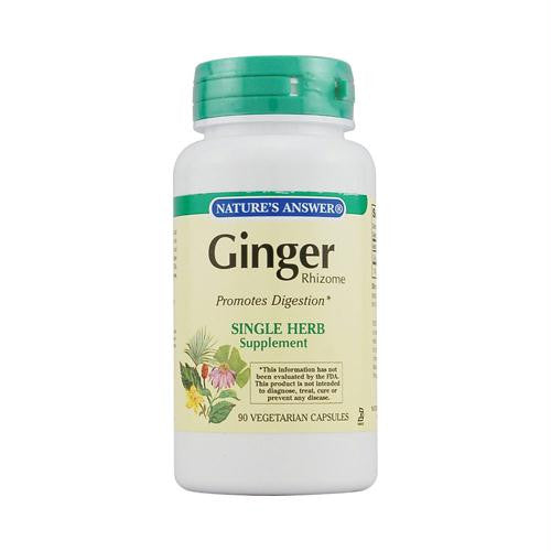 Natures Answer Ginger Rhizome - 90 Vegetarian Capsules