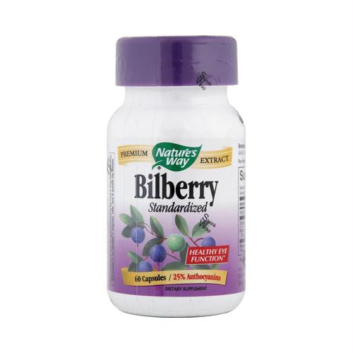 Natures Way Bilberry Standardized - 60 Capsules