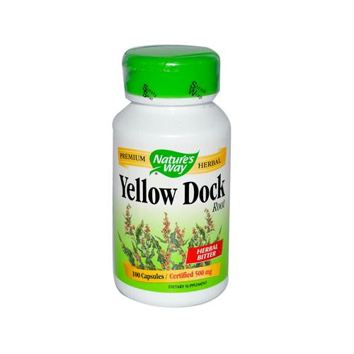 Natures Way Yellow Dock Root - 500 mg - 100 Capsules