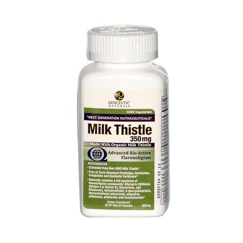 Genceutic Naturals Organic Milk Thistle - 350 mg - 60 Capsules