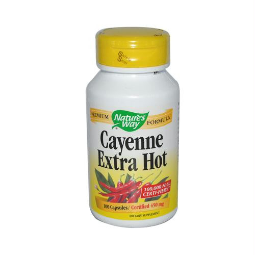 Natures Way Cayenne Extra Hot - 100 Capsules