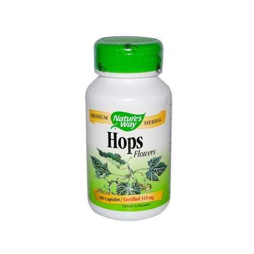 Natures Way Hops Flowers - 100 Capsules