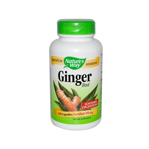 Natures Way Ginger Root - 180 Capsules