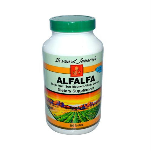 Bernard Jensen Alfalfa Leaf Tablets - 550 mg - 500 Tablets