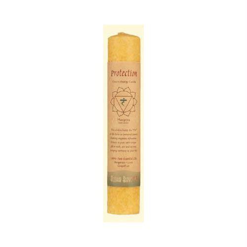 Aloha Bay Chakra Pillar Candle Protection Yellow - 1 Candle