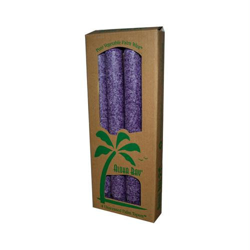 Aloha Bay Palm Tapers Violet - 4 Candles