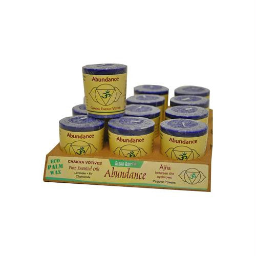 Aloha Bay Chakra Votive Candle - Abundance - Case of 12 - 2 oz