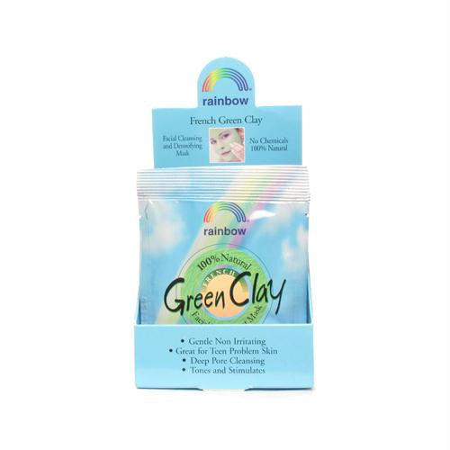 Rainbow Research Green Clay Packet Display Center - Case of 12 - .75 oz