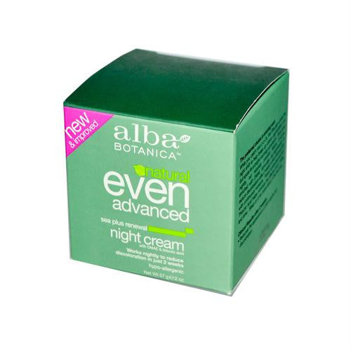 Alba Botanica Natural Even Advanced Sea Plus Renewal Night Cream - 2 oz