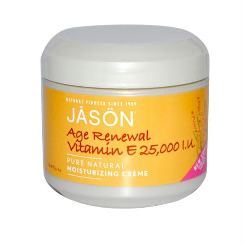 Jason Moisturizing Cr me Vitamin E Age Renewal Fragrance Free - 25000 IU - 4 oz