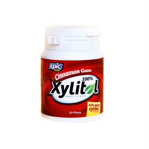 Epic Dental Cinnamon Gum - Xylitol Sweetened - 50 Count