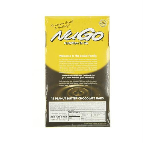 Nugo Nutrition Bar - Peanut Butter Chocolate - Case of 15 - 1.76 oz