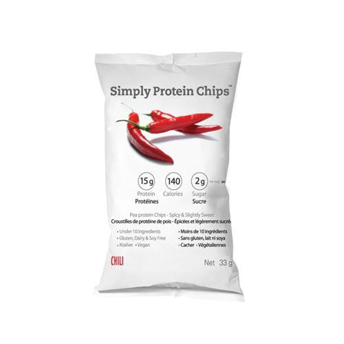 The Simply Bar Protein Chips - Chili - Case of 12 - 33 grams