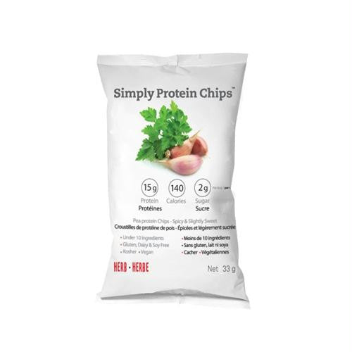 The Simply Bar Protein Chips - Herb - Case of 12 - 33 grams