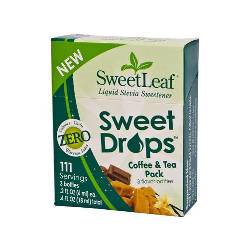 Sweet Leaf Sweet Drops - Coffee and Tea - Case of 6 - 3 Packs