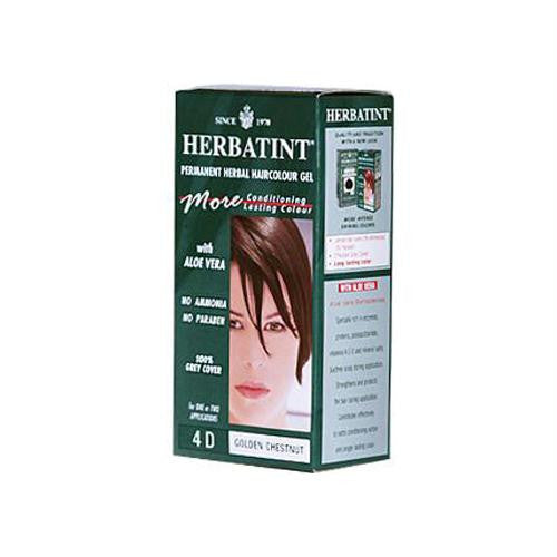 Herbatint Permanent Herbal Haircolour Gel 4D Golden Chestnut - 135 ml