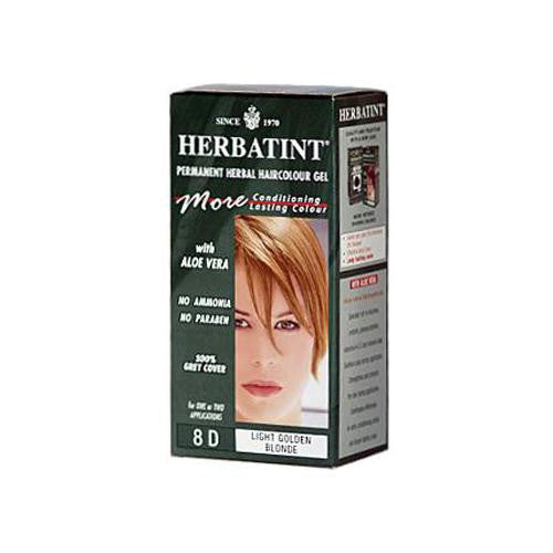 Herbatint Permanent Herbal Haircolour Gel 8D Light Golden Blonde - 135 ml