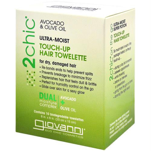 Giovanni Hair Care Products Touch Up Hair Towelette - 2Chic Ultra Moist - 10 ct