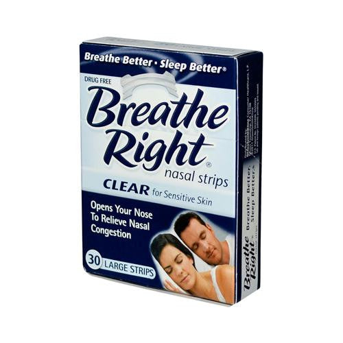 Breathe Right Nasal Strips Clear Large - 30 Strips