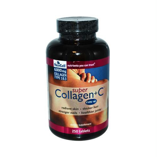 NeoCell Super Collagen Plus C Type 1 and 3 - 6000 mg - 250 Tablets