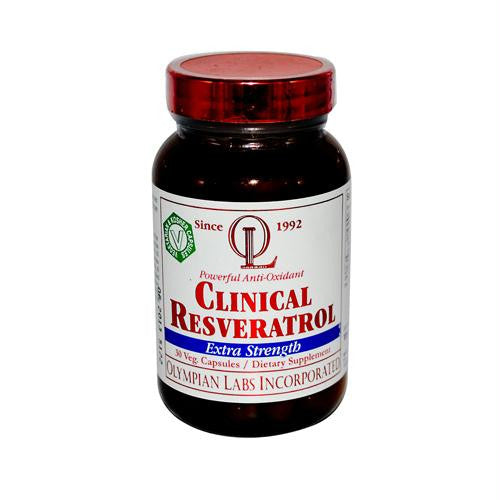 Olympian Labs Clinical Resveratrol - Extra Strength - 30 Vcaps — Birds ...