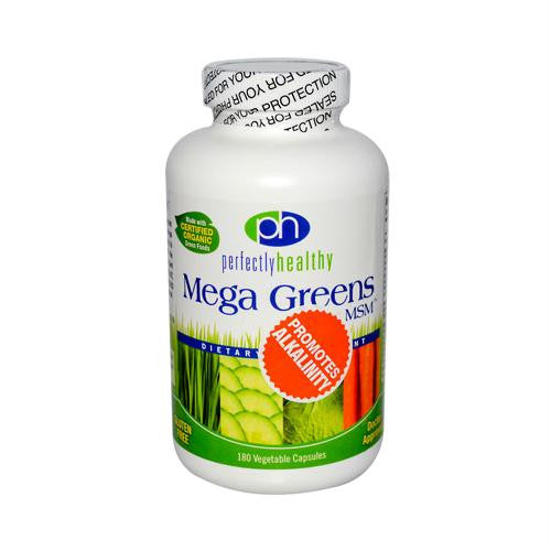 Perfectly Healthy Mega Greens plus MSM - 180 Capsules