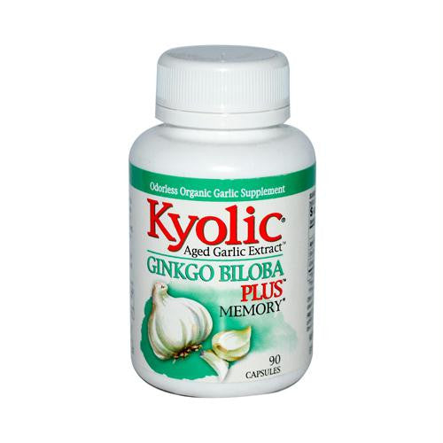 Kyolic Aged Garlic Extract Ginkgo Biloba Plus Memory - 200 mg - 90 Capsules