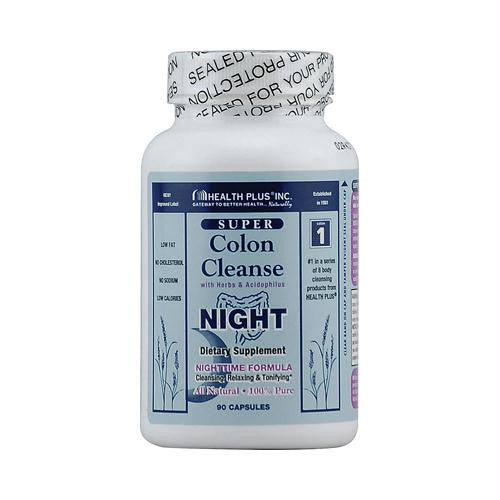 Health Plus Super Colon Cleanse Night Formula - 90 Capsules