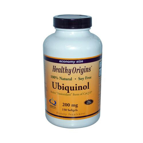 Healthy Origins Ubiquinol - Soy Free, Non-GMO Formula - 200 Mg - 150 Softgels