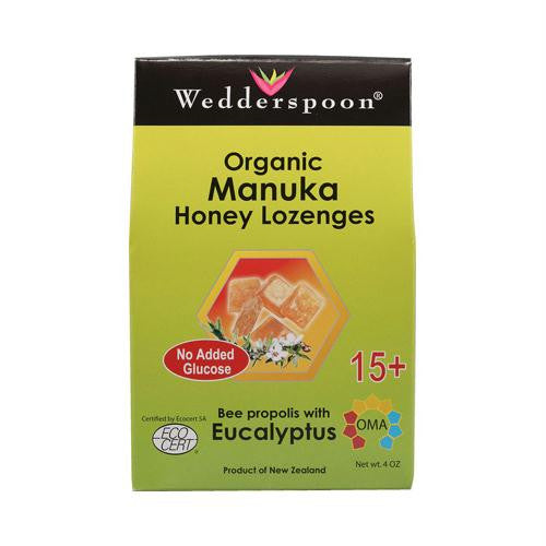 Wedderspoon Organic Manuka Honey Lozenges Bee Propolis with Eucalyptus - 4 oz