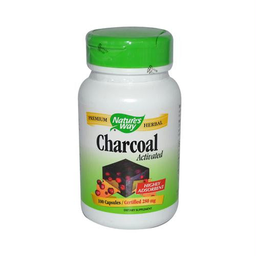 Natures Way Activated Charcoal - 280 mg - 100 Caps