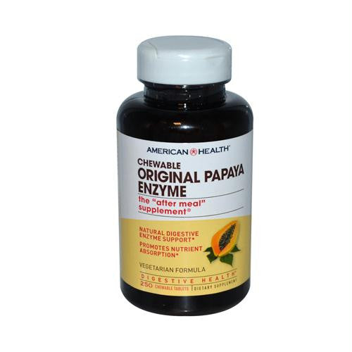 American Health Original Papaya Enzyme Chewable - 250 Tablets