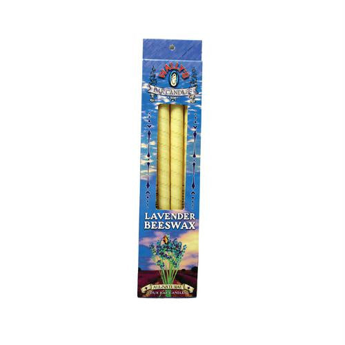 Wallys Natural Products Beeswax Candles - Lavender - 4 Pack