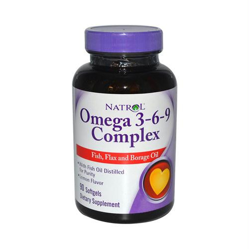 Natrol Omega 3-6-9 Complex Lemon - 90 Softgels