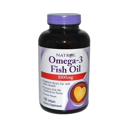 Natrol Omega-3 Fish Oil Lemon - 1000 mg - 150 Softgels