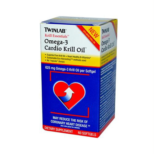 Twinlab Krill Essentials Omega 3 Cardio Krill Oil - 625 mg - 60 Softgels