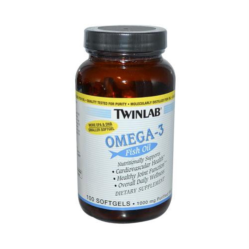 Twinlab Omega-3 Fish Oil - 1000 mg - 100 Softgels