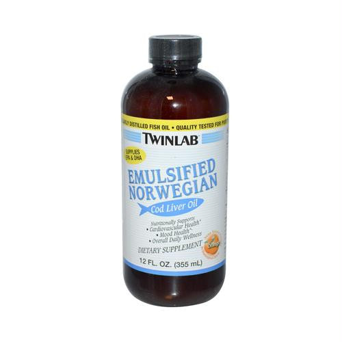 Twinlab Emulsified Norwegian Cod Liver Oil Orange - 12 fl oz